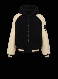 Reversible Varsity-style Puffer Jacket With Hood-Balmain Clearance