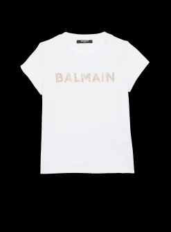 Rhinestoned T-Shirt-Balmain Hot