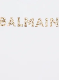 Rhinestoned T-Shirt-Balmain Hot