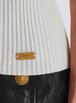 Ribbed Knit Top-Balmain Hot