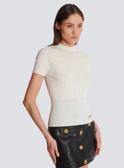 Ribbed Knit Top-Balmain Hot