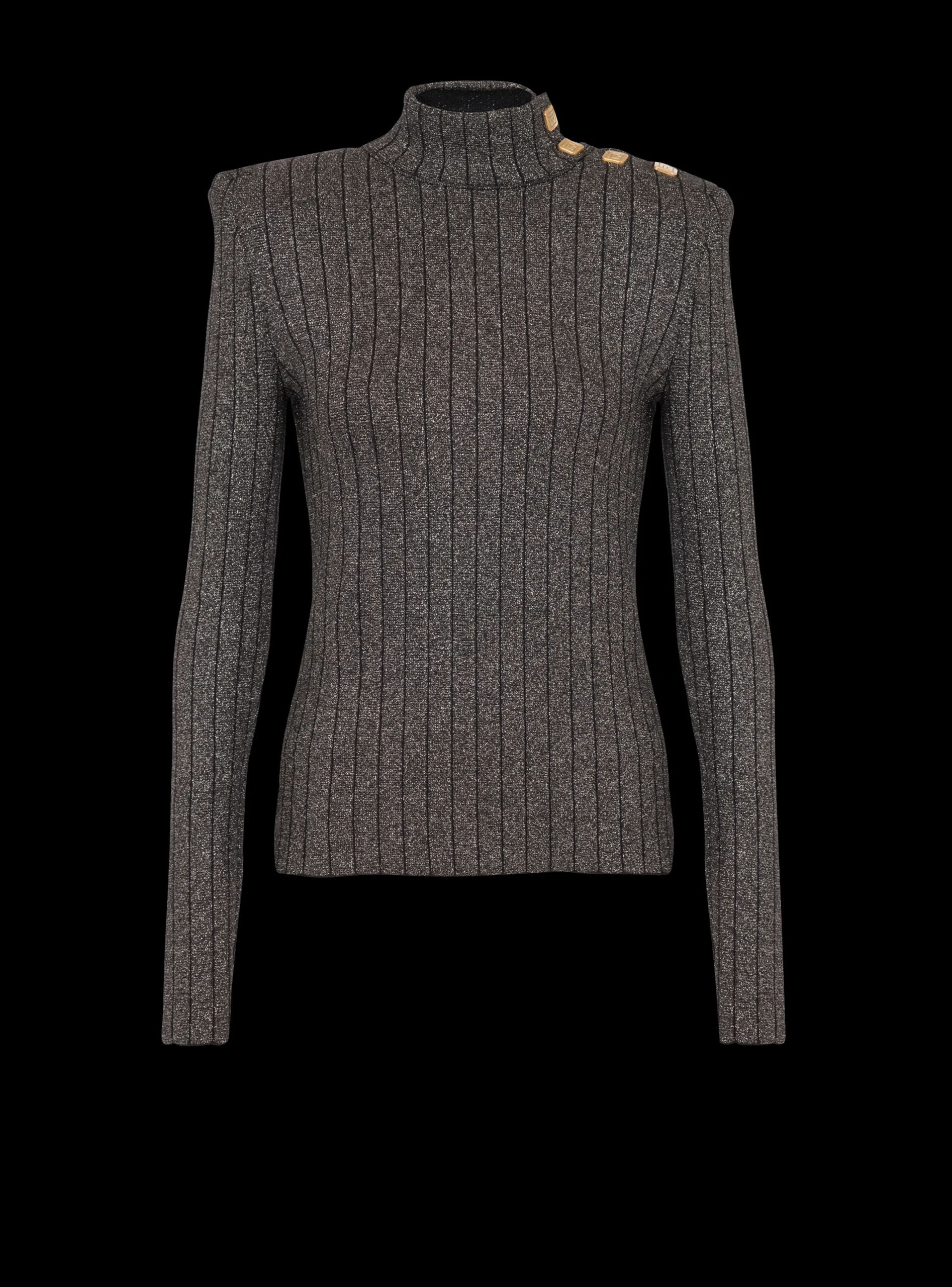 Ribbed Lurex Knit Jumper-Balmain New