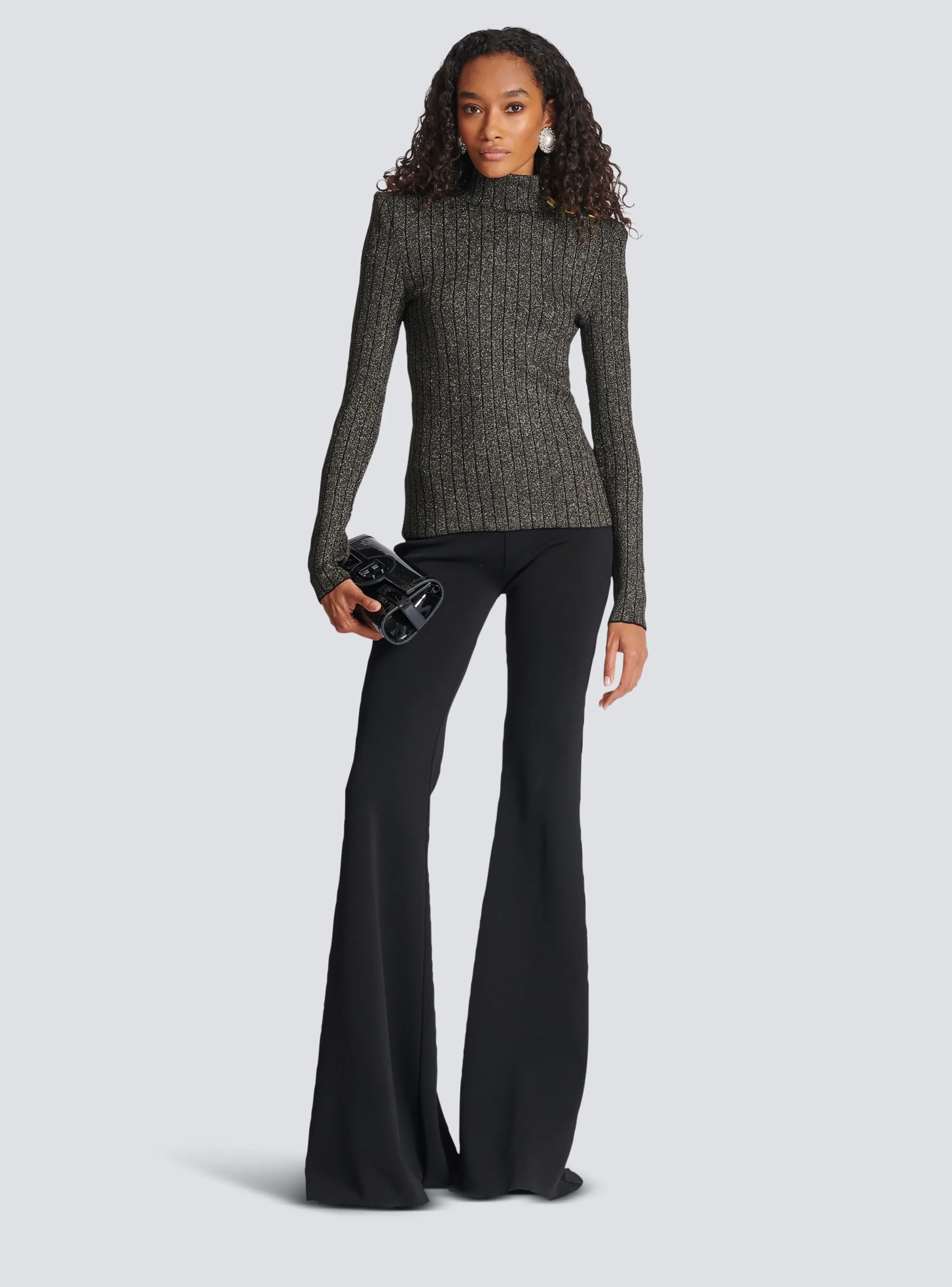 Ribbed Lurex Knit Jumper-Balmain New