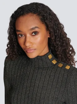 Ribbed Lurex Knit Jumper-Balmain New