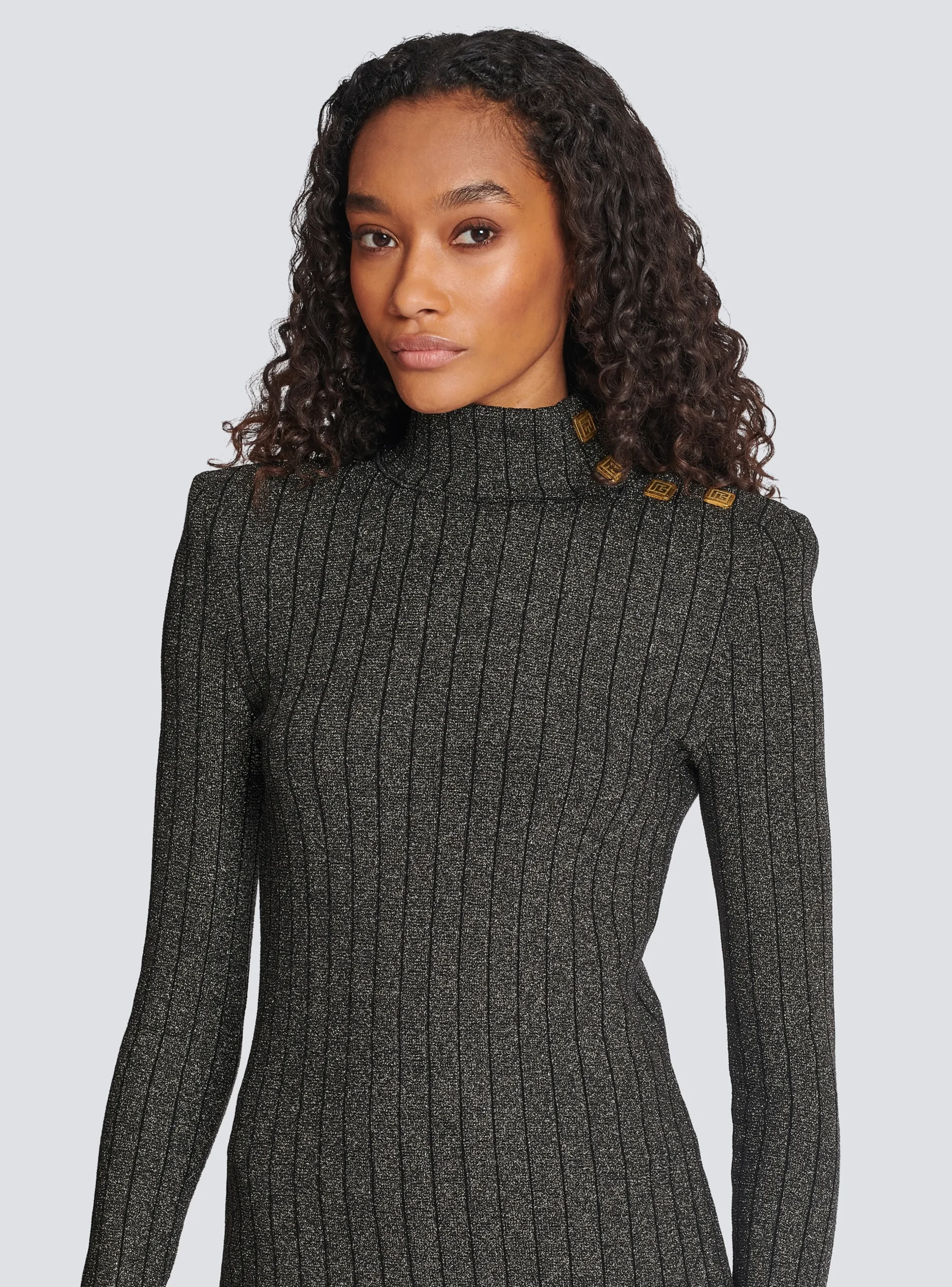 Ribbed Lurex Knit Jumper-Balmain New