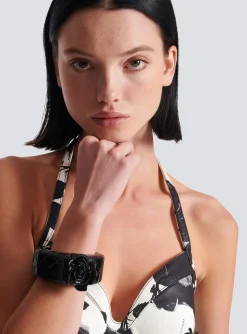 Rose And Grid Resin Cuff-Balmain Outlet