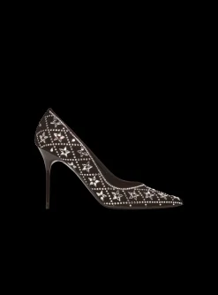 Ruby Suede And Crystal Pumps-Balmain Flash Sale