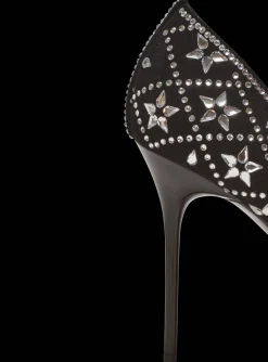 Ruby Suede And Crystal Pumps-Balmain Flash Sale