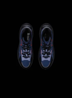 Run-Row Leather And Nylon Trainers-Balmain Cheap