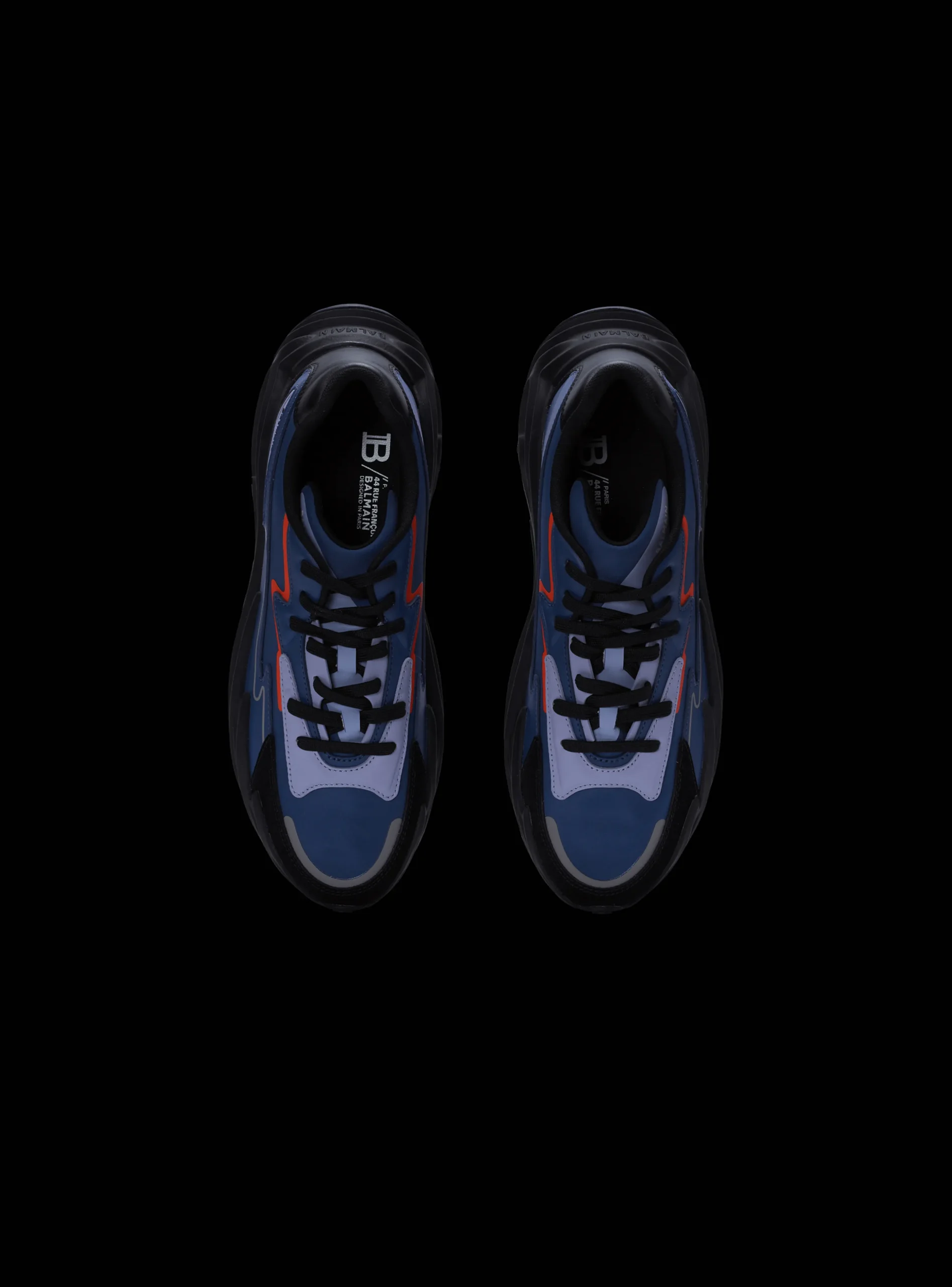 Run-Row Leather And Nylon Trainers-Balmain Cheap