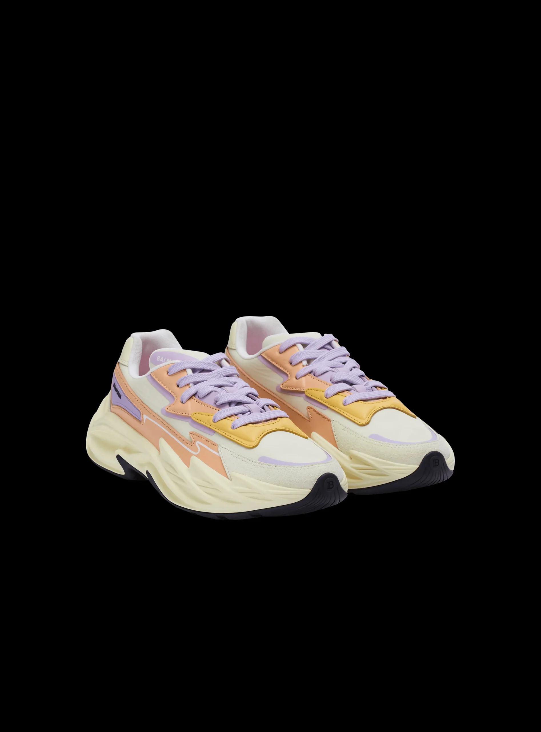 Run-Row Leather And Nylon Trainers-Balmain Store