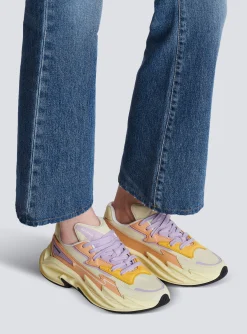 Run-Row Leather And Nylon Trainers-Balmain Store