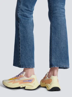 Run-Row Leather And Nylon Trainers-Balmain Store