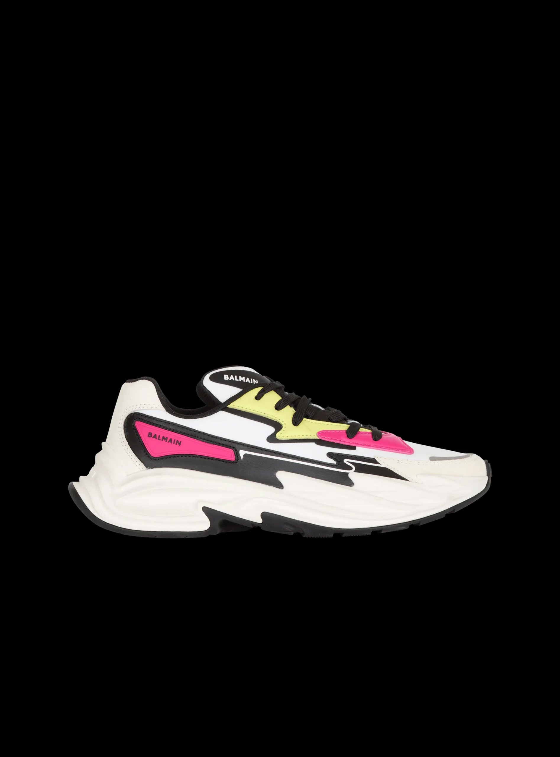 Run-Row Leather And Nylon Trainers-Balmain Cheap