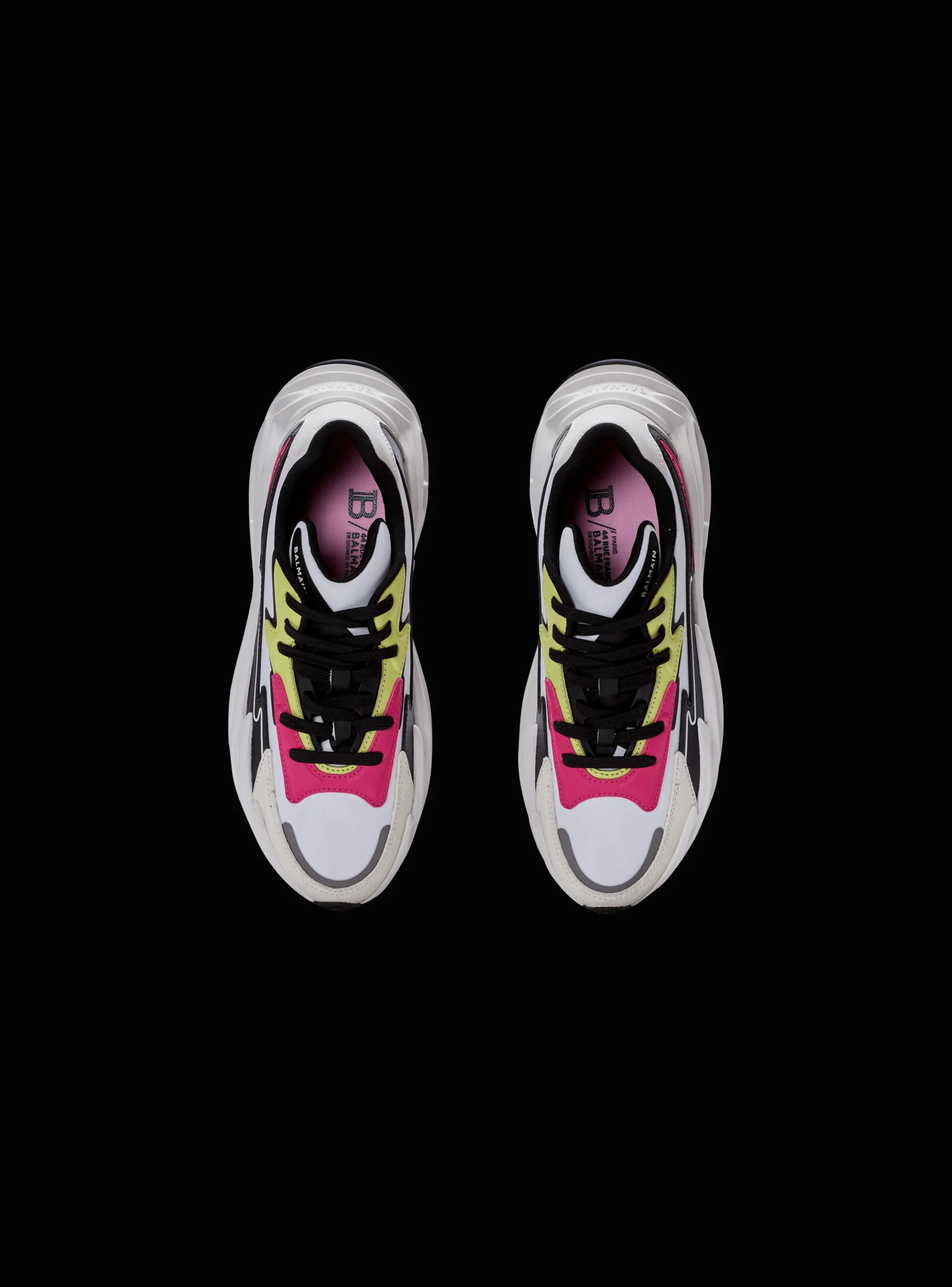 Run-Row Leather And Nylon Trainers-Balmain Cheap