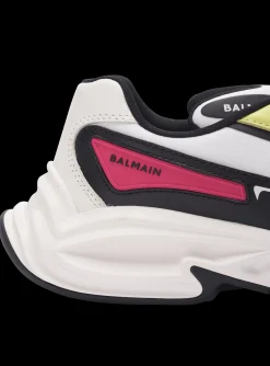 Run-Row Leather And Nylon Trainers-Balmain Cheap