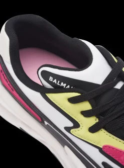 Run-Row Leather And Nylon Trainers-Balmain Cheap