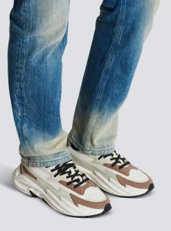 Run-Row Leather And Nylon Trainers-Balmain Online