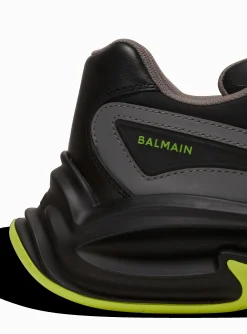 Run-Row Leather And Nylon Trainers-Balmain Outlet