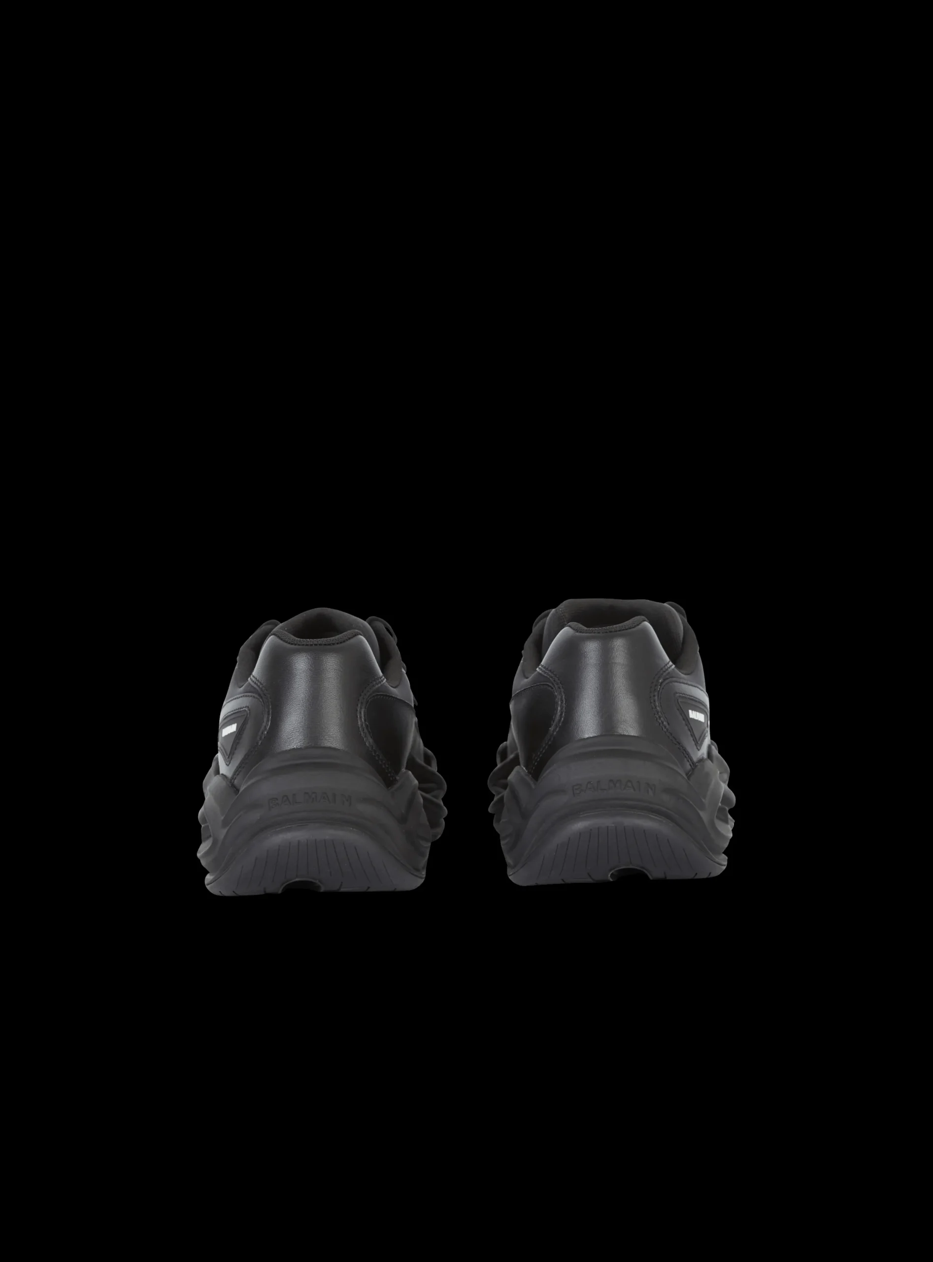 Run-Row Leather Trainers-Balmain Store