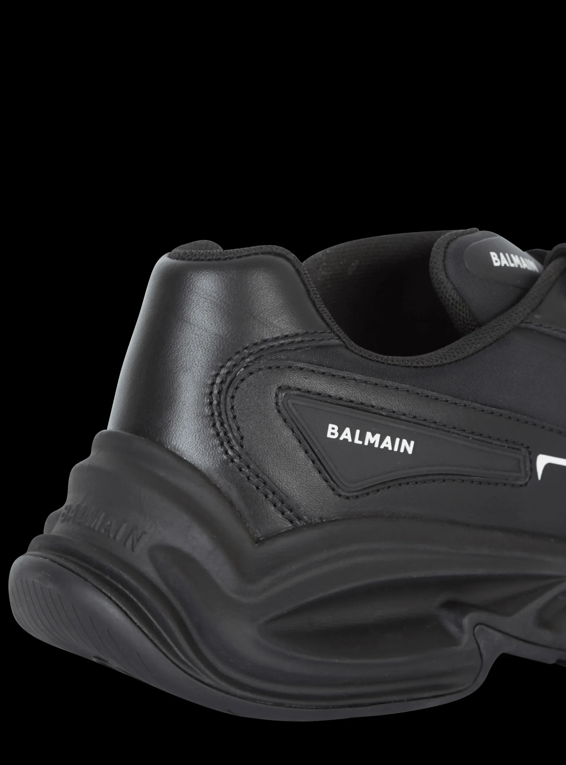 Run-Row Leather Trainers-Balmain Store