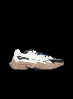 Run-Row Leather Trainers-Balmain Flash Sale