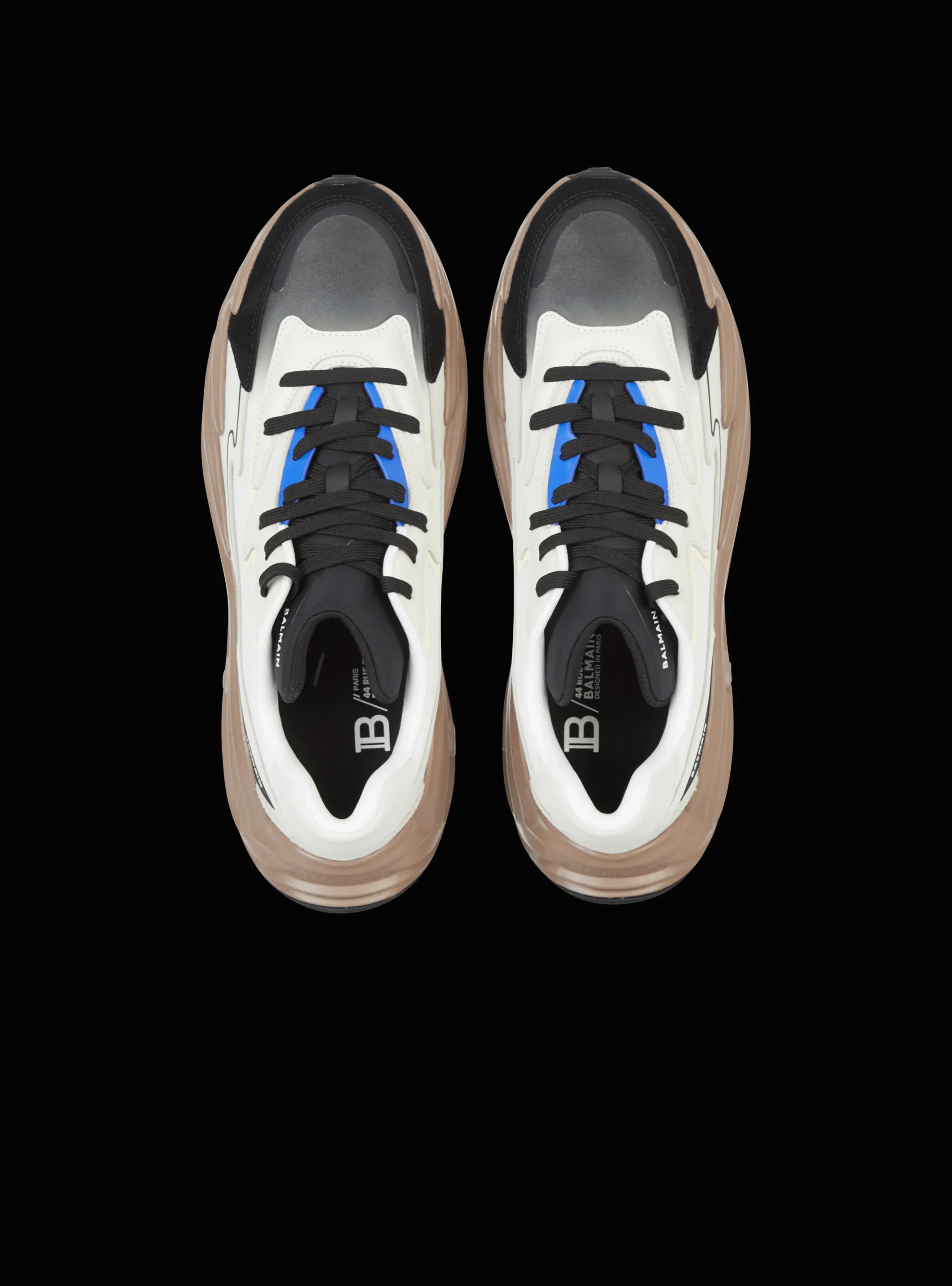 Run-Row Leather Trainers-Balmain Flash Sale