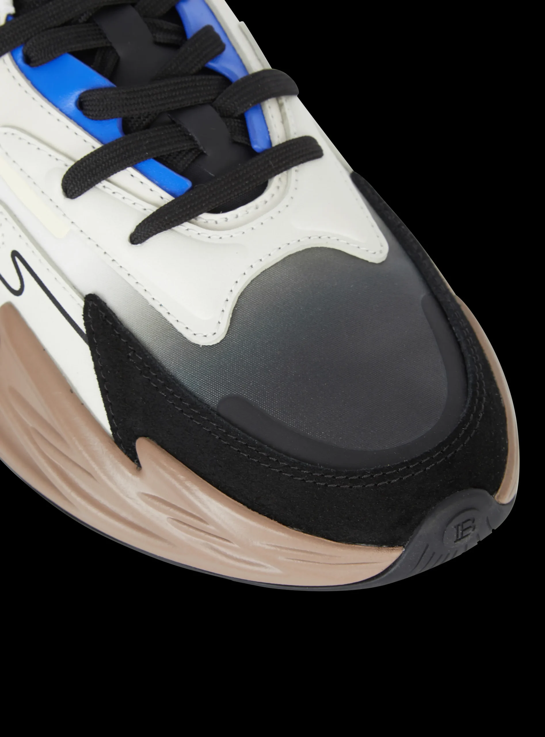 Run-Row Leather Trainers-Balmain Flash Sale