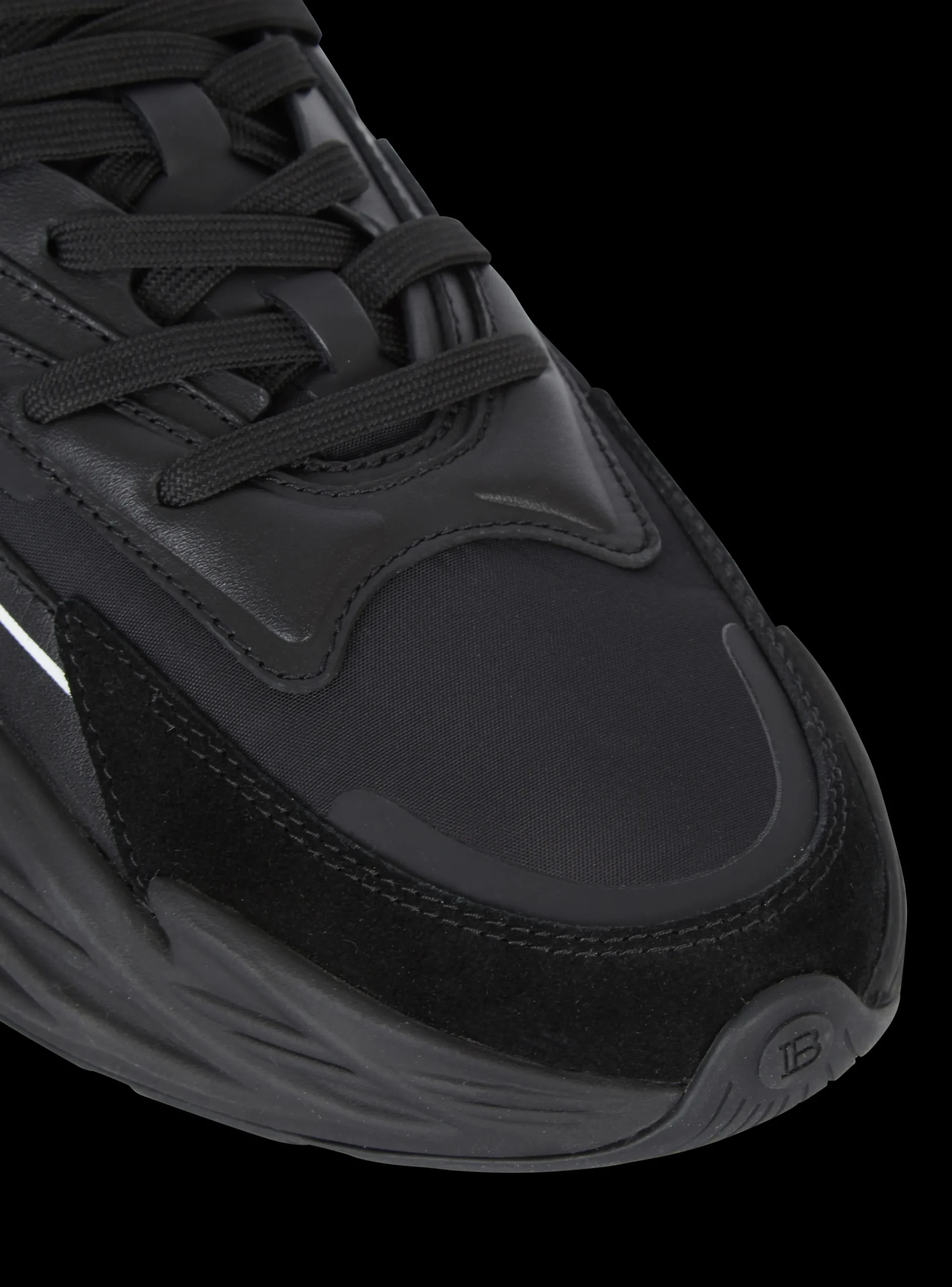 Run-Row Leather Trainers-Balmain New