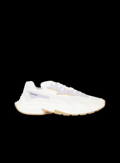 Run-Row Leather Trainers-Balmain Discount