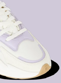 Run-Row Leather Trainers-Balmain Discount