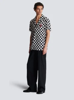 Satin Racing Pyjama Shirt-Balmain Flash Sale
