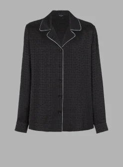 Satin Monogram Jacquard Shirt-Balmain Best