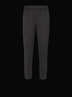 Satin Monogram Jacquard Trousers-Balmain Best