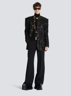 Sequinned Lurex Jacket-Balmain New