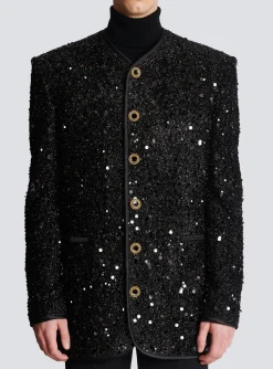 Sequinned Lurex Jacket-Balmain New