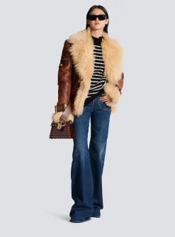 Sheepskin Aviator Jacket-Balmain Shop