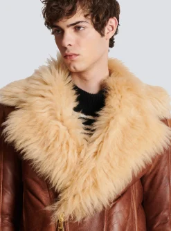 Sheepskin Aviator Jacket-Balmain Shop
