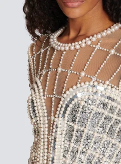 Short Beaded Dress-Balmain Best Sale