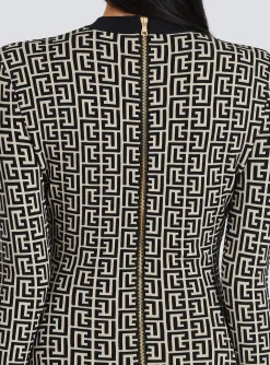 Short Bicolor Jacquard Dress With Monogram-Balmain Hot