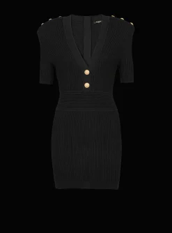 Short Eco-designed Knit Dress-Balmain Cheap