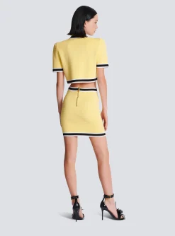 Short Knit Skirt With Buttons-Balmain New