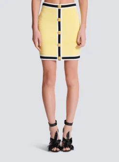 Short Knit Skirt With Buttons-Balmain New