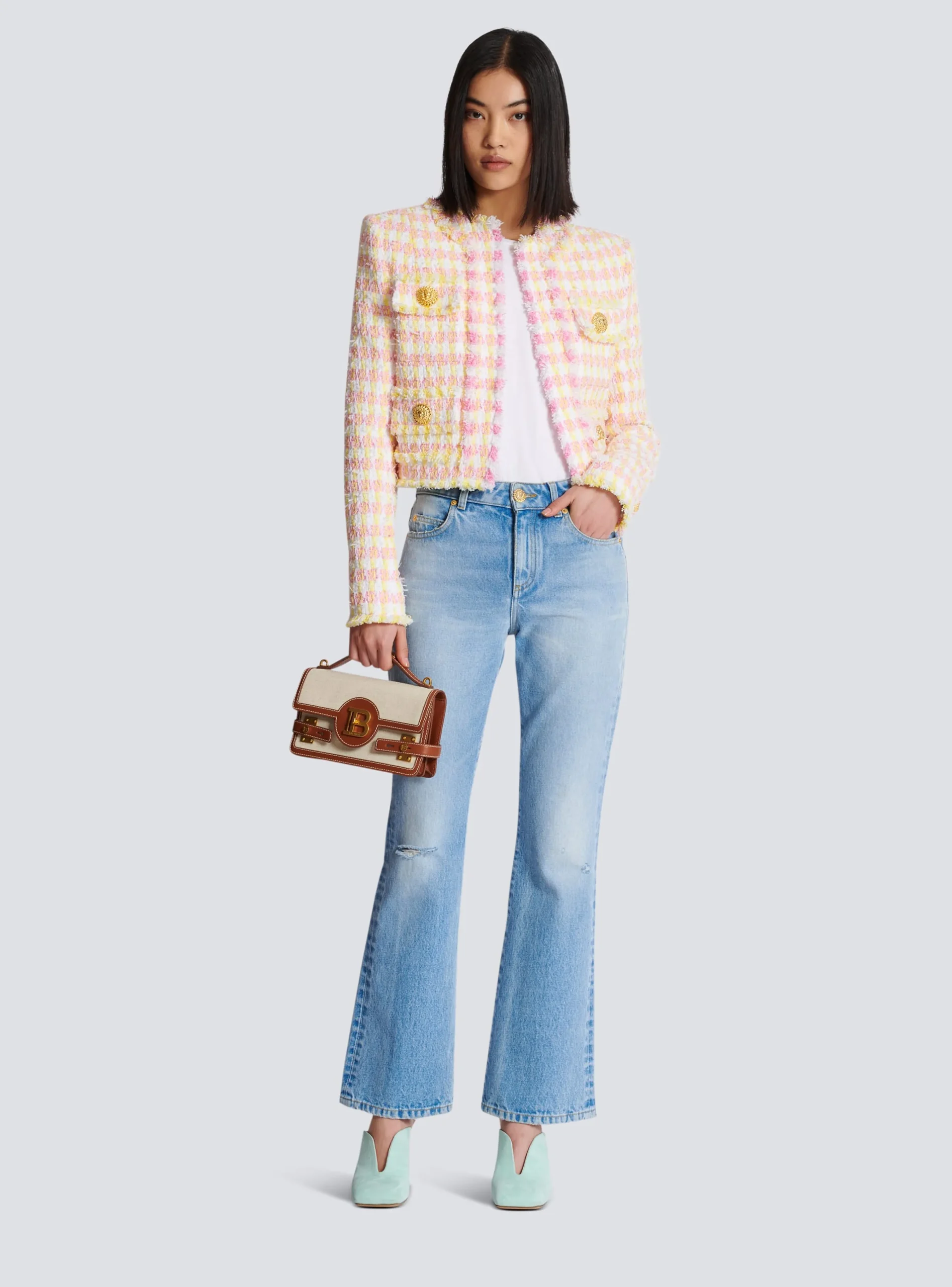 Short Miami Tweed Jacket-Balmain Store