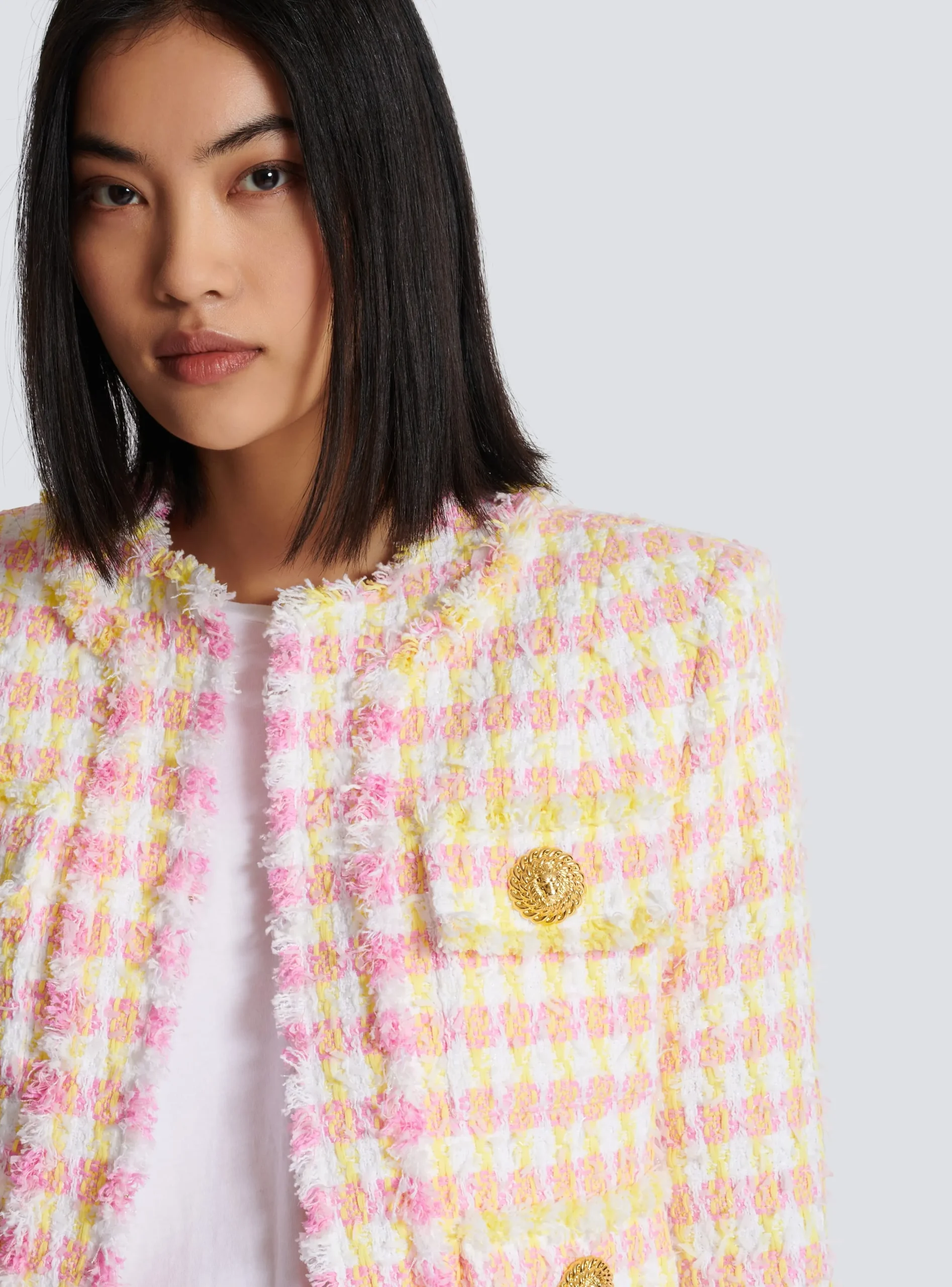 Short Miami Tweed Jacket-Balmain Store