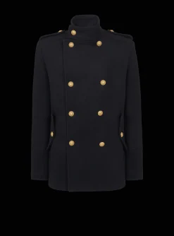 Short Military-style Coat-Balmain Outlet
