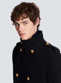 Short Military-style Coat-Balmain Outlet