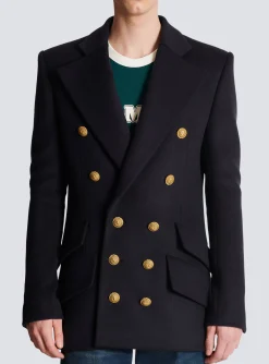 Short Military-style Coat-Balmain Sale