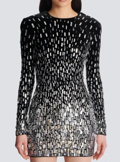 Short Sequin Dress-Balmain Best Sale