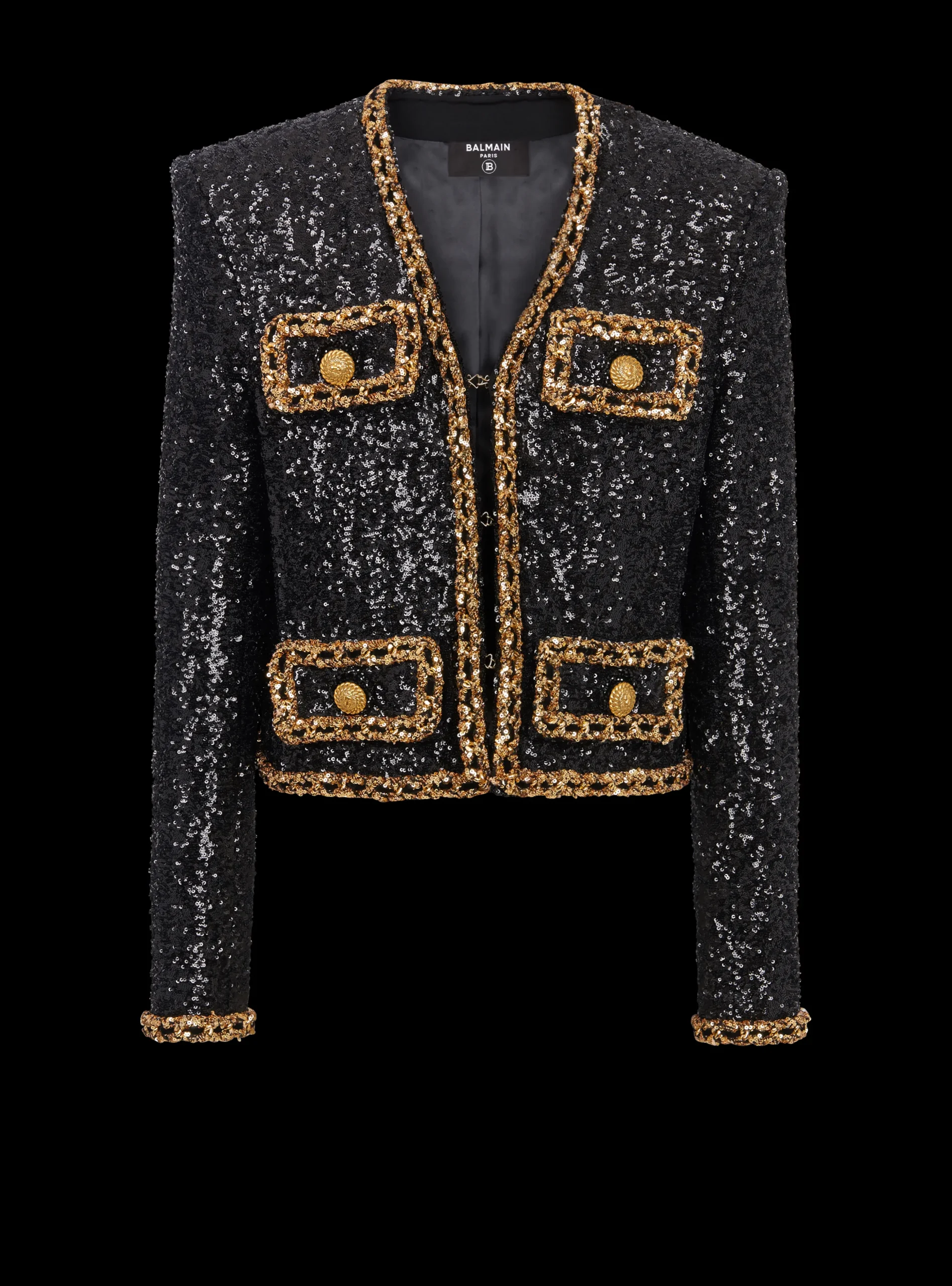 Short Sequin Jacket-Balmain Outlet